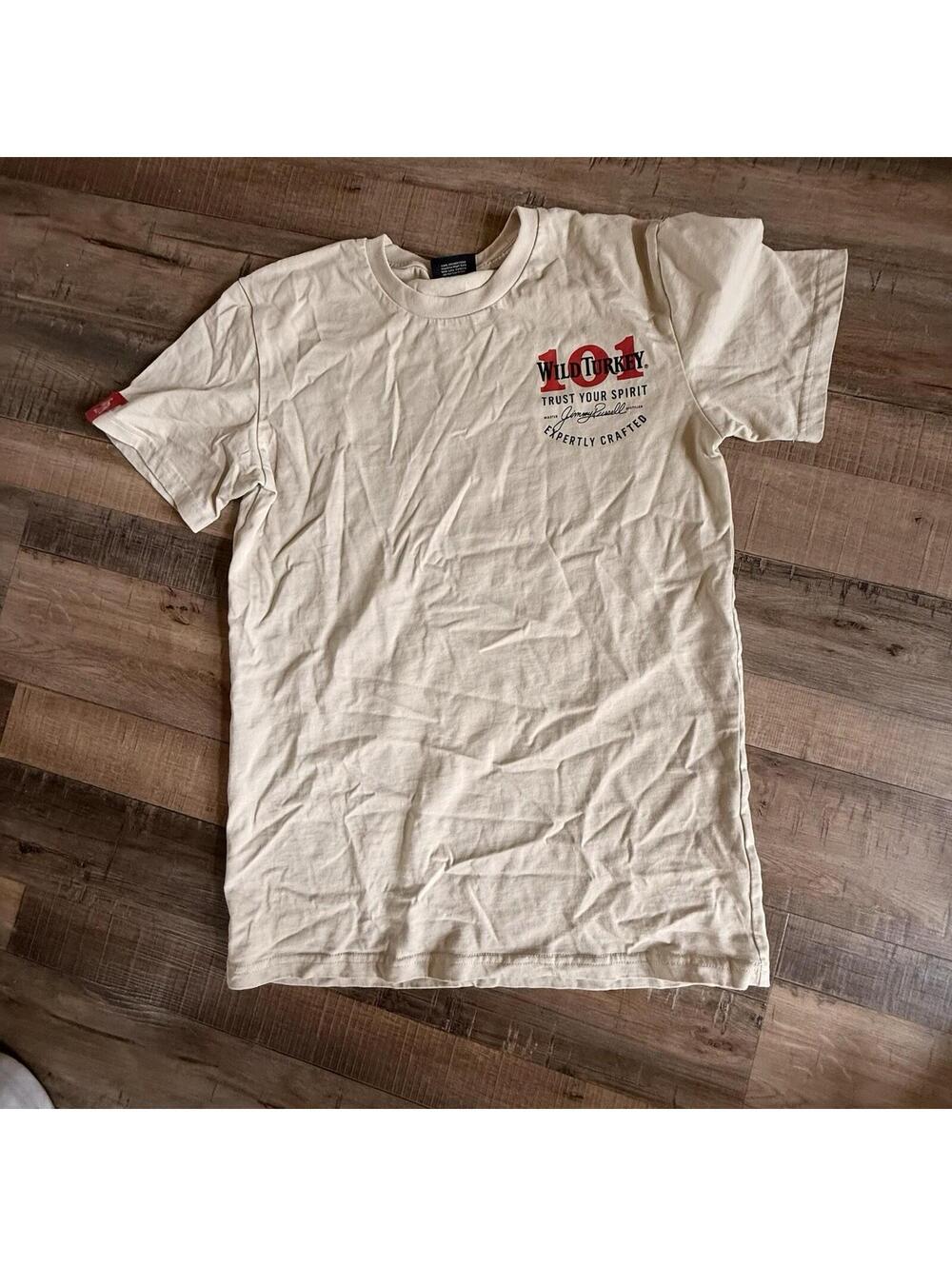 Wild Turkey Graphic T-shirt Sz Small Beige Unisex